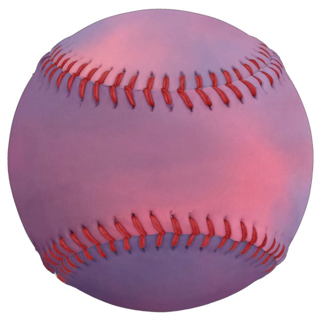 Blue Pink Clouds Softball (Front)