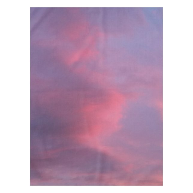Blue Pink Clouds Tablecloth (Front)