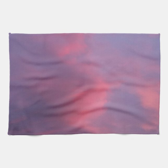 Blue Pink Clouds Tea Towel (Horizontal)