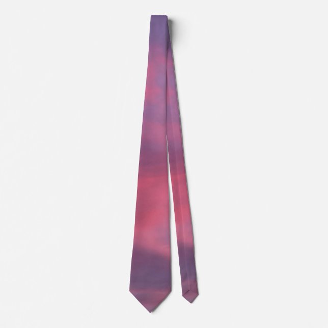 Blue Pink Clouds Tie (Front)