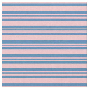 Blue & Pink Coloured Lines Pattern Fabric