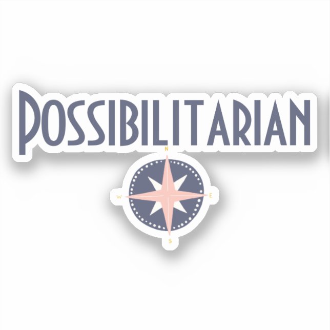 Blue pink compass possibilitarian job title (Front)