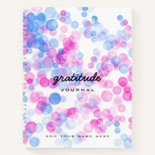 Blue Pink Dots gratitude journal