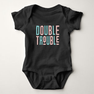 Blue/Pink Double Trouble T-Shirt Baby Bodysuit