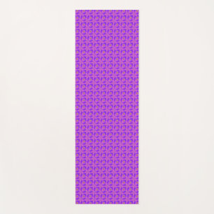 Blue Pink Flowers in 3D , Artdeco Yoga Mat