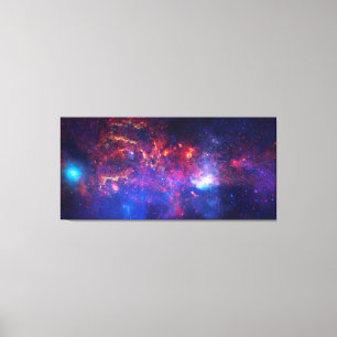 Blue Pink Galaxy Nebula Stars Ultra Violet Fire Canvas Print