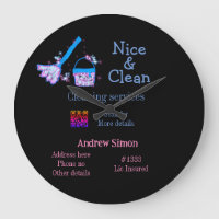 Blue pink glitter clean mop add name address q r b