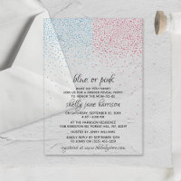 Blue & Pink Glitter Confetti Gender Reveal Party