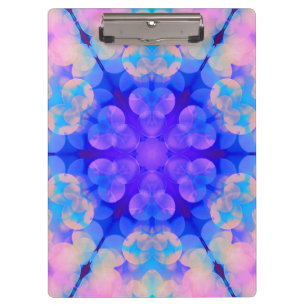 Blue & Pink Gradient Pastel Bubble Art Clipboard