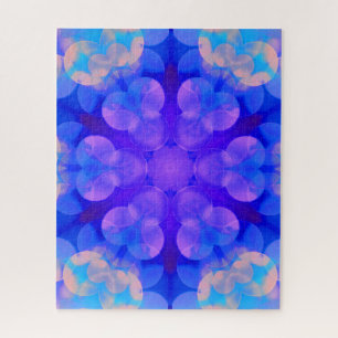 Blue & Pink Gradient Pastel Bubble Art Jigsaw Puzzle