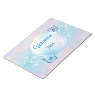 Blue-Pink Gradient Starry Background Notepad