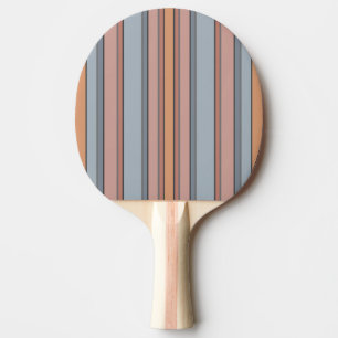 Blue Pink Grey Colour Block Vertical Stripes  Ping Pong Paddle