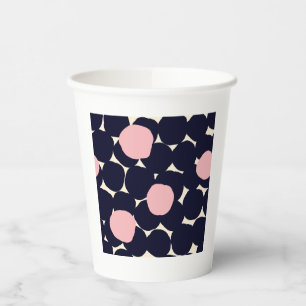 Blue & Pink Large Dot Pattern Paper Cups