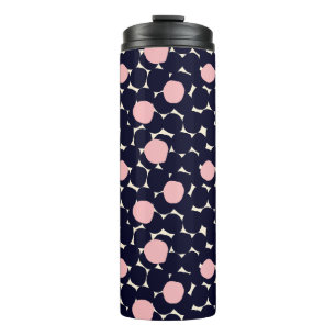 Blue & Pink Large Dot Pattern Thermal Tumbler