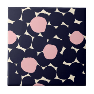 Blue & Pink Large Dot Pattern Tile
