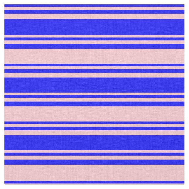 Blue & Pink Lines Pattern Fabric (Close Up)
