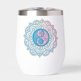 Blue & Pink Mandala water bottle