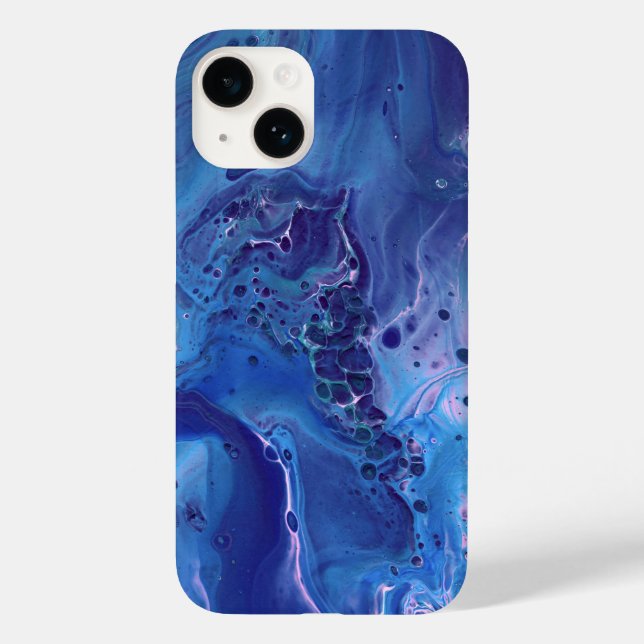 Blue & Pink Marble Abstraction Case-Mate iPhone Case (Back)