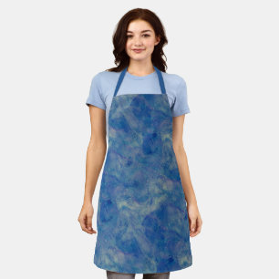 Blue & Pink Marble Acrylic Abstraction Apron