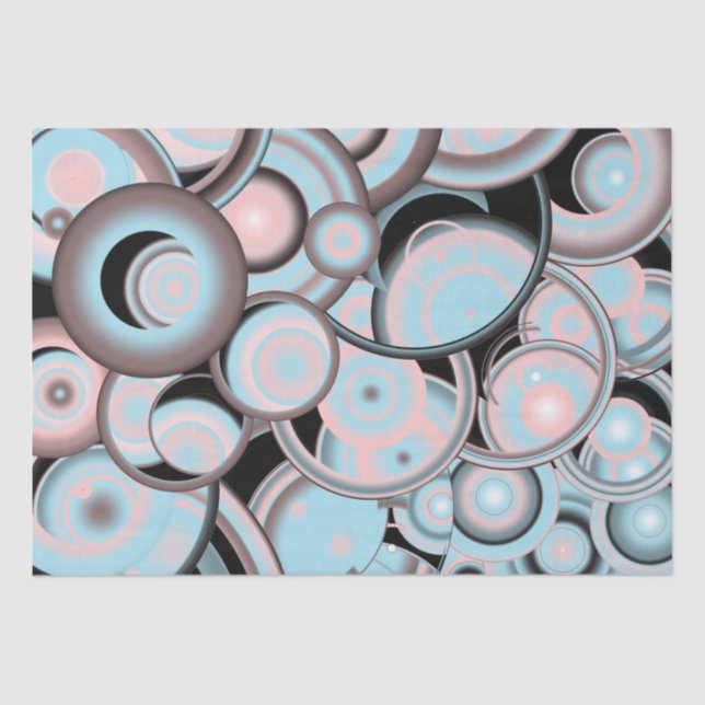 Blue Pink Mocha and Black Gradient Colour Fill Tissue Paper (Front)
