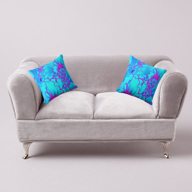 Blue Pink Modern Design Contemporary Accent Cushion (Creator Uploaded)