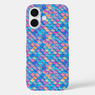 Blue Pink Neon Scale iPhone 16 Case