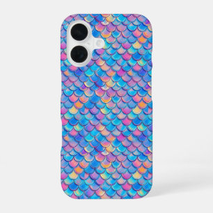 Blue Pink Neon Scale iPhone 16 Case