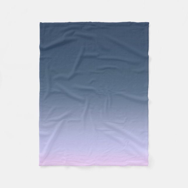 Blue-pink Ombre . Fleece Blanket (Front)