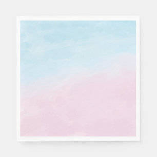 Blue Pink Ombre Gender Neutral Baby Shower Napkin