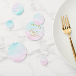 Blue Pink Ombre Gender Reveal Baby Shower Thank Confetti