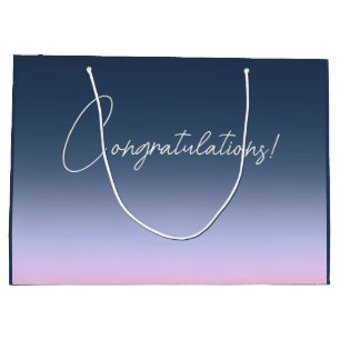 Blue-pink Ombre . Large Gift Bag