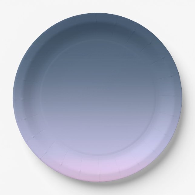 Blue-pink Ombre . Paper Plate (Front)