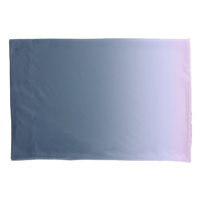 Blue-pink Ombre  Pillowcase (Front)