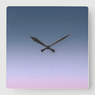 Blue-pink Ombre . Square Wall Clock