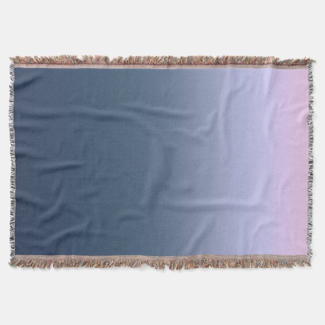 Blue-pink Ombre . Throw Blanket (Front)