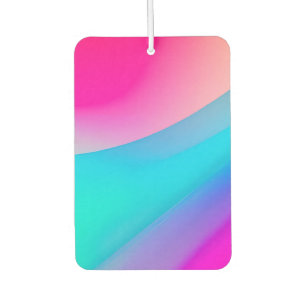 Blue pink ombre watercolor abstract pastel  car air freshener