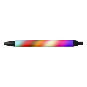 Blue pink ombre watercolor abstract pastel rainbow black ink pen