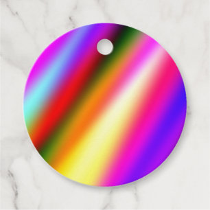 Blue pink ombre watercolor abstract pastel rainbow favour tags