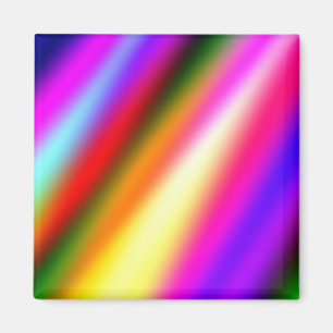 Blue pink ombre watercolor abstract pastel rainbow magnet