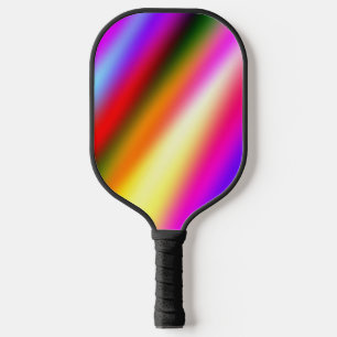 Blue pink ombre watercolor abstract pastel rainbow pickleball paddle