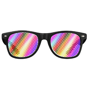 Blue pink ombre watercolor abstract pastel rainbow retro sunglasses