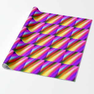 Blue pink ombre watercolor abstract pastel rainbow wrapping paper