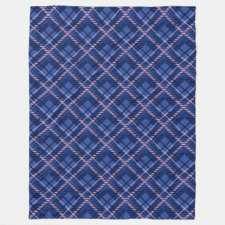 Blue & Pink Plaid Fleece Blanket