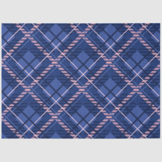Blue & Pink Plaid Tissue Paper