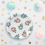 Blue & Pink Pumpkins Gender Reveal Party Paper Plate<br><div class="desc">Adorable pumpkin themed gender reveal party plates with pink and blue pumpkins.</div>