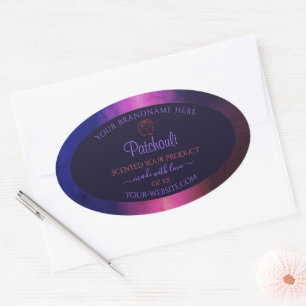 Blue Pink Purple Marble Product Labels Rose Flower
