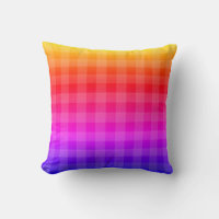 Blue pink purple red orange yellow plaid pattern 