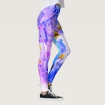 Blue Pink Purple Yellow White Modern Elegant Leggings<br><div class="desc">Blue Pink Purple Yellow White Modern Elegant Abstract Art Template Leggings.</div>