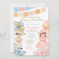 Blue & Pink Siblings Bautizo y primer anito Floral