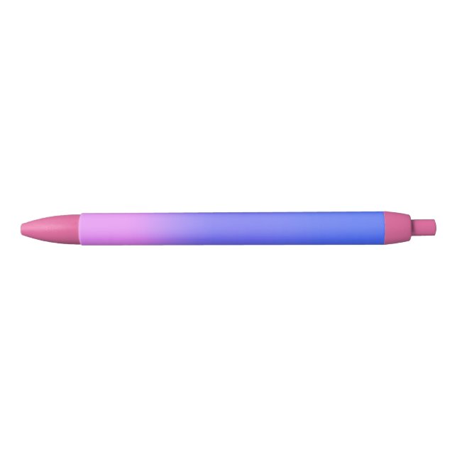blue pink sunset ombre black ink pen (Front)